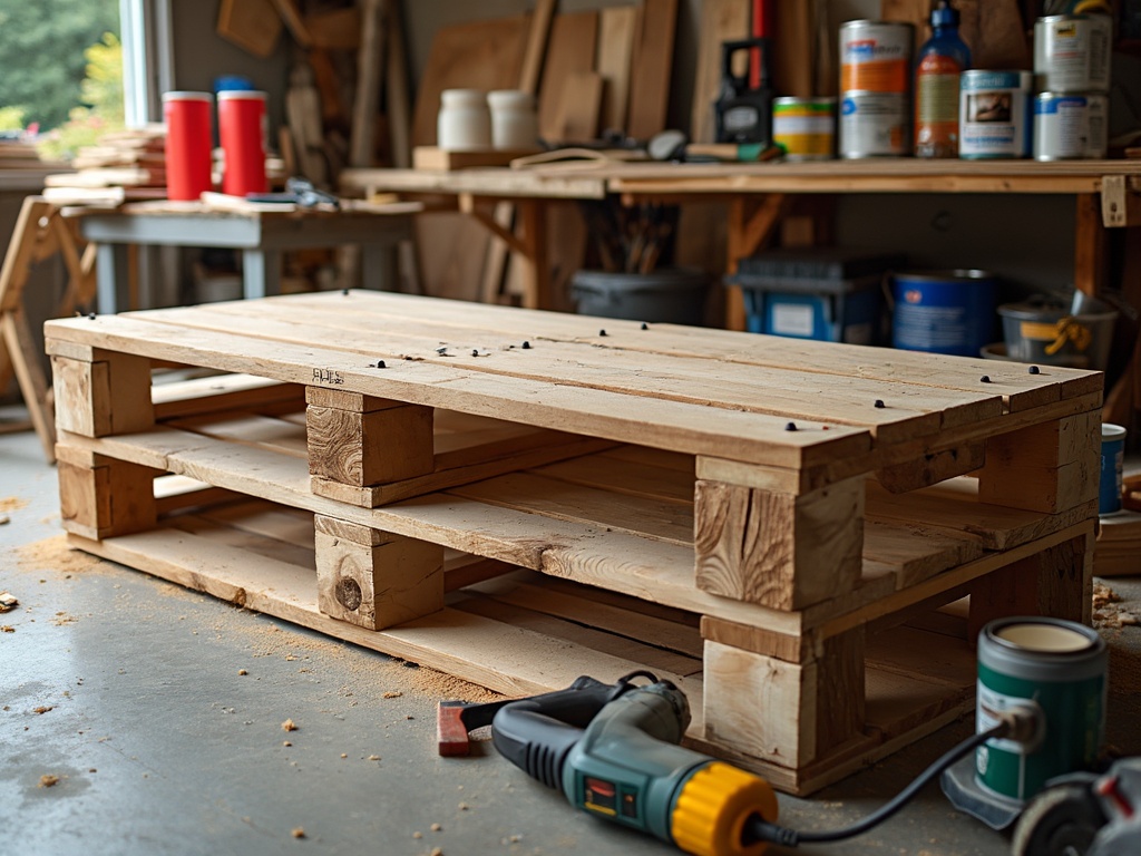 fabriquer un support tv avec palette