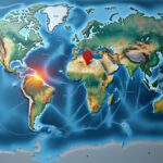 tahiti sur une carte du monde