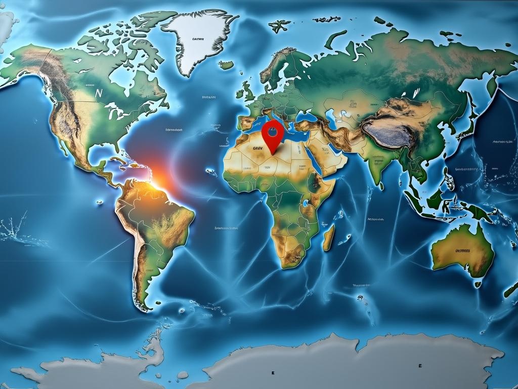 tahiti sur une carte du monde
