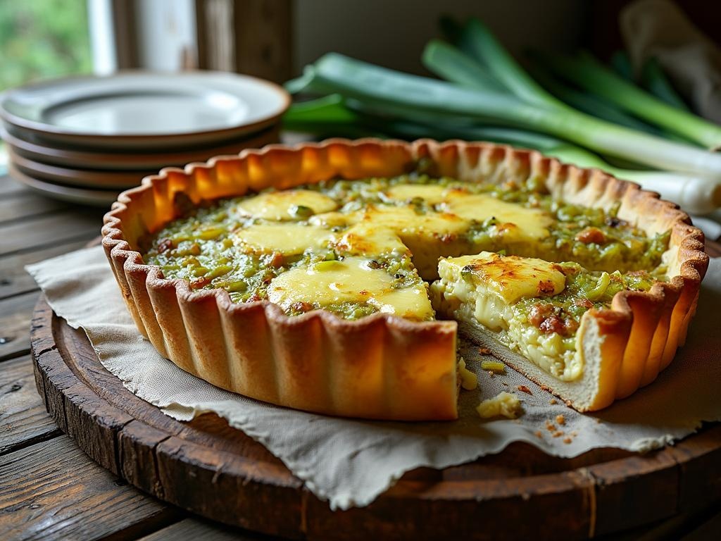 tarte aux poireaux à l'ancienne