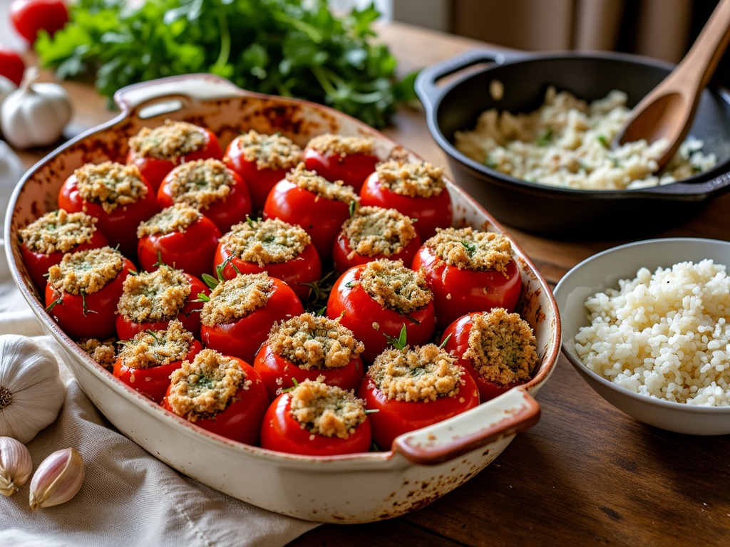 tomates farcies recette de grand-mère avec riz