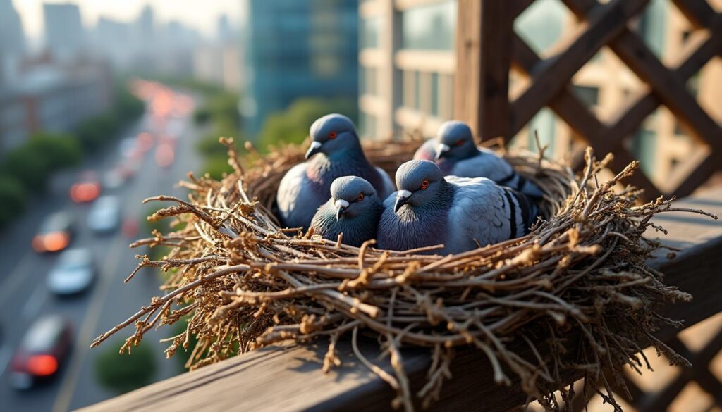 découvrez la signification et les symboles clés associés à la présence d'un nid de pigeon sur votre balcon, et ce que cela peut représenter dans votre vie.