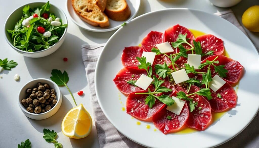 découvrez des idées fraîches et faciles à préparer pour accompagner votre carpaccio de bœuf et sublimer ce plat raffiné avec des saveurs originales.