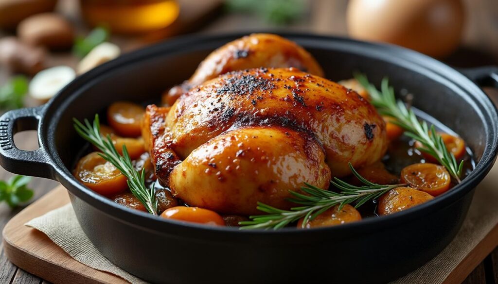 découvrez une recette facile et savoureuse de cuisse de pintade en cocotte, parfaite pour un repas gourmand et rapide à préparer.