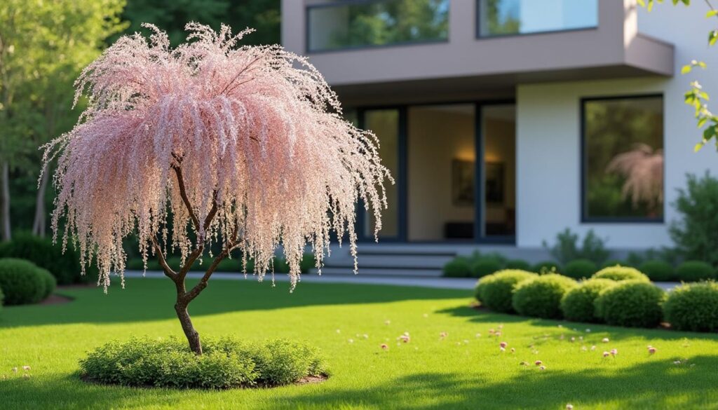 découvrez la distance idéale à respecter pour planter un saule crevette près de votre maison afin d'assurer une croissance optimale et éviter tout désagrément.
