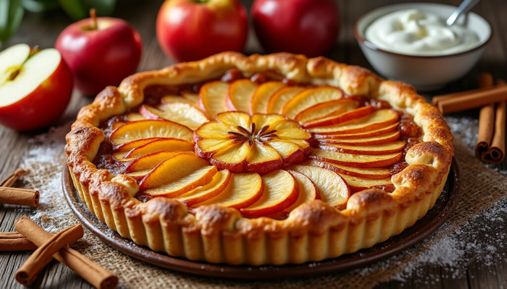 découvrez notre recette facile et gourmande de la tarte normande aux pommes, un dessert traditionnel alliant saveurs fruitées et onctuosité.