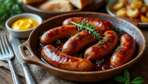 découvrez la recette traditionnelle savoyarde des diots au vin rouge, simple et gourmande, pour un plat familial réconfortant et plein de saveurs.