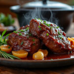découvrez une recette facile de jarret de bœuf à cuisson lente pour une viande fondante et savoureuse, idéale pour un repas réconfortant.