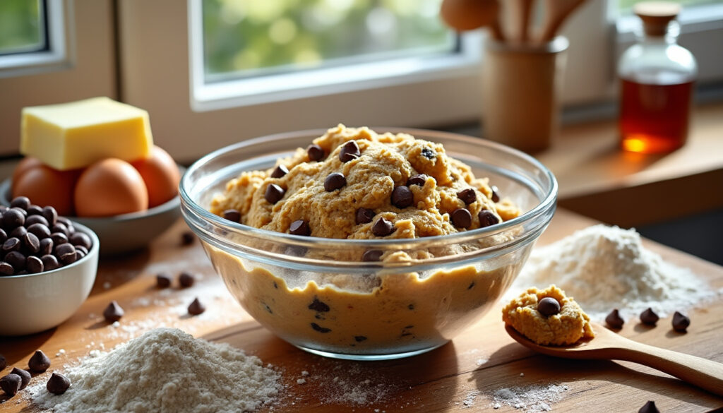 découvrez une recette facile et gourmande de cookie dough à préparer chez vous pour un délicieux moment de plaisir sucré.