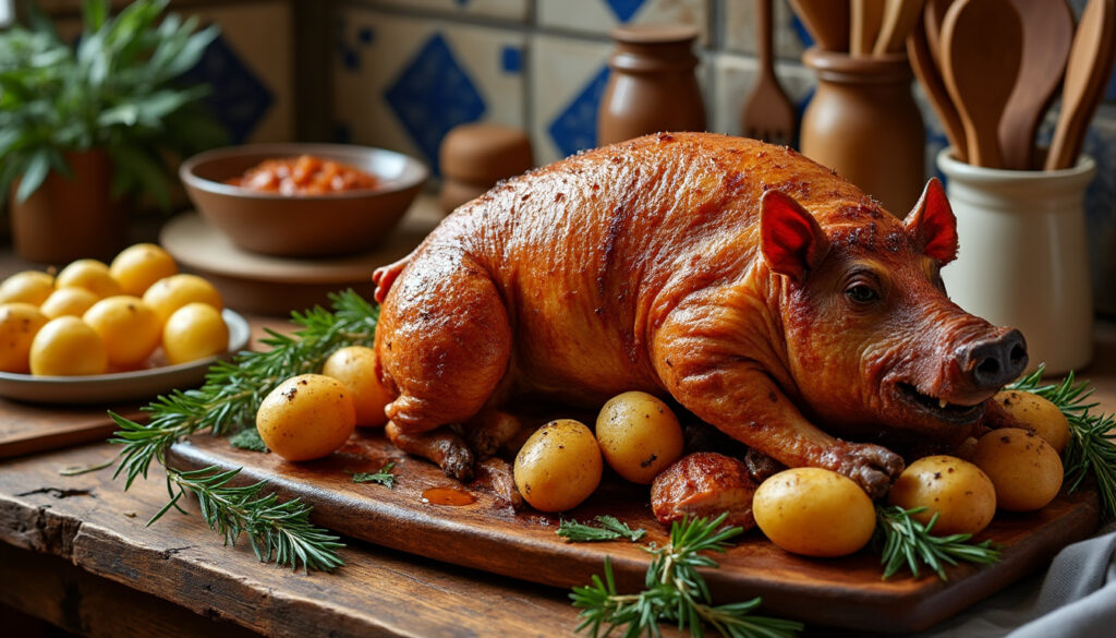 découvrez la recette traditionnelle du leitão bairrada, le célèbre cochon de lait portugais, un plat savoureux et authentique à préparer chez vous.