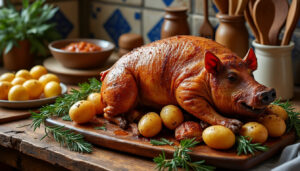 découvrez la recette traditionnelle du leitão bairrada, le célèbre cochon de lait portugais, un plat savoureux et authentique à préparer chez vous.