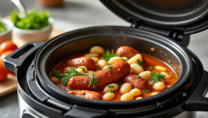 découvrez notre recette rapide et facile de cassoulet maison au cookeo, pour un plat traditionnel et savoureux prêt en un rien de temps.