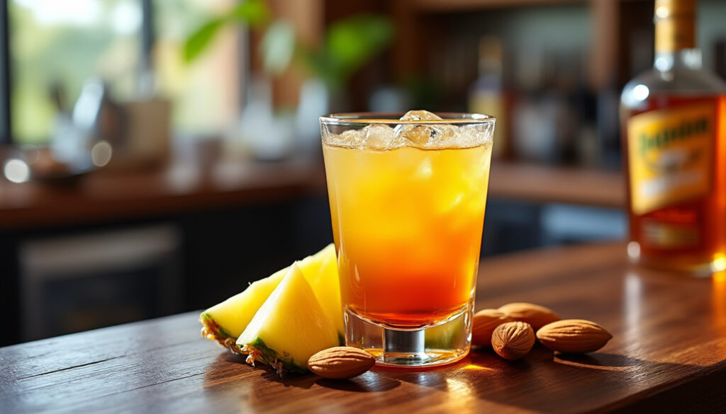 découvrez la recette facile du shooter madeleine, un mélange délicieux de triple sec, d'amaretto et d'ananas pour un cocktail fruité et original.