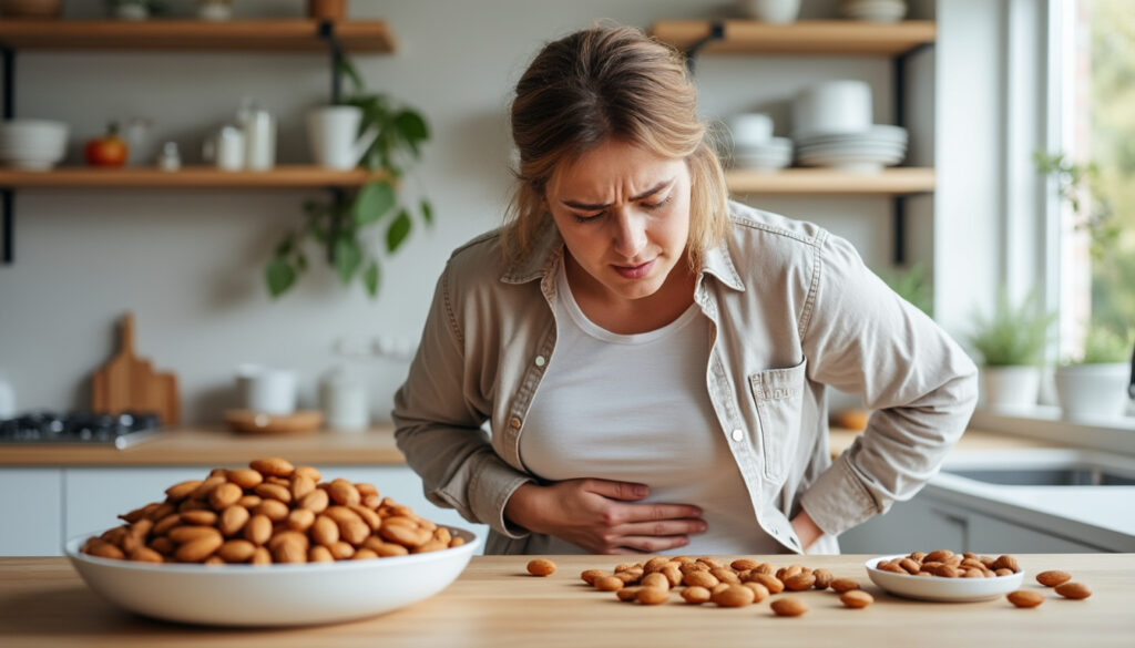 manger trop d’amandes peut entraîner des troubles digestifs, un apport calorique excessif ou des réactions allergiques. découvrez les quantités à privilégier.