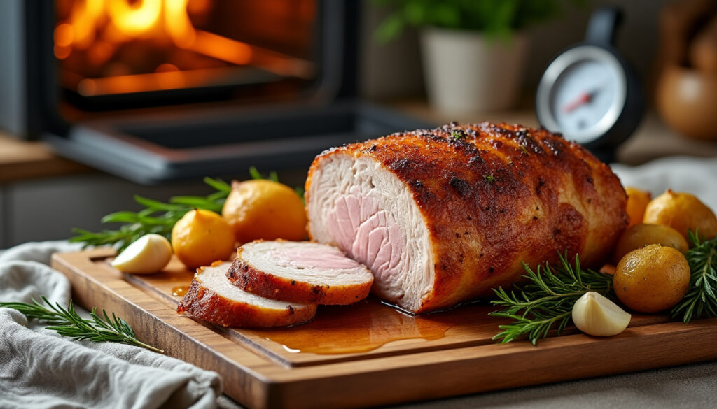 découvrez le temps de cuisson idéal du rôti de porc au four et nos conseils pour obtenir une viande moelleuse, tendre et savoureuse.